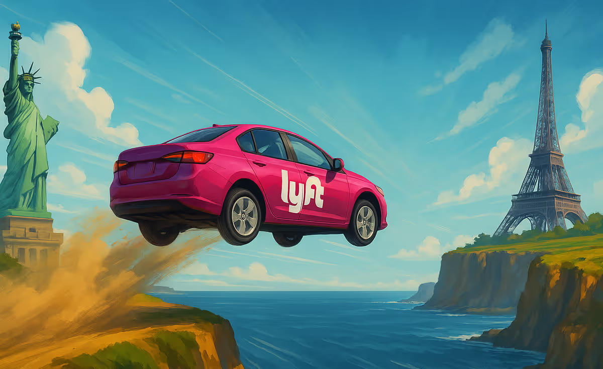 Lyft springt über den großen Teich