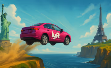 Lyft springt über den großen Teich
